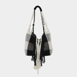 ShopEvelynne Monochrome Checkered Shoulder Bag